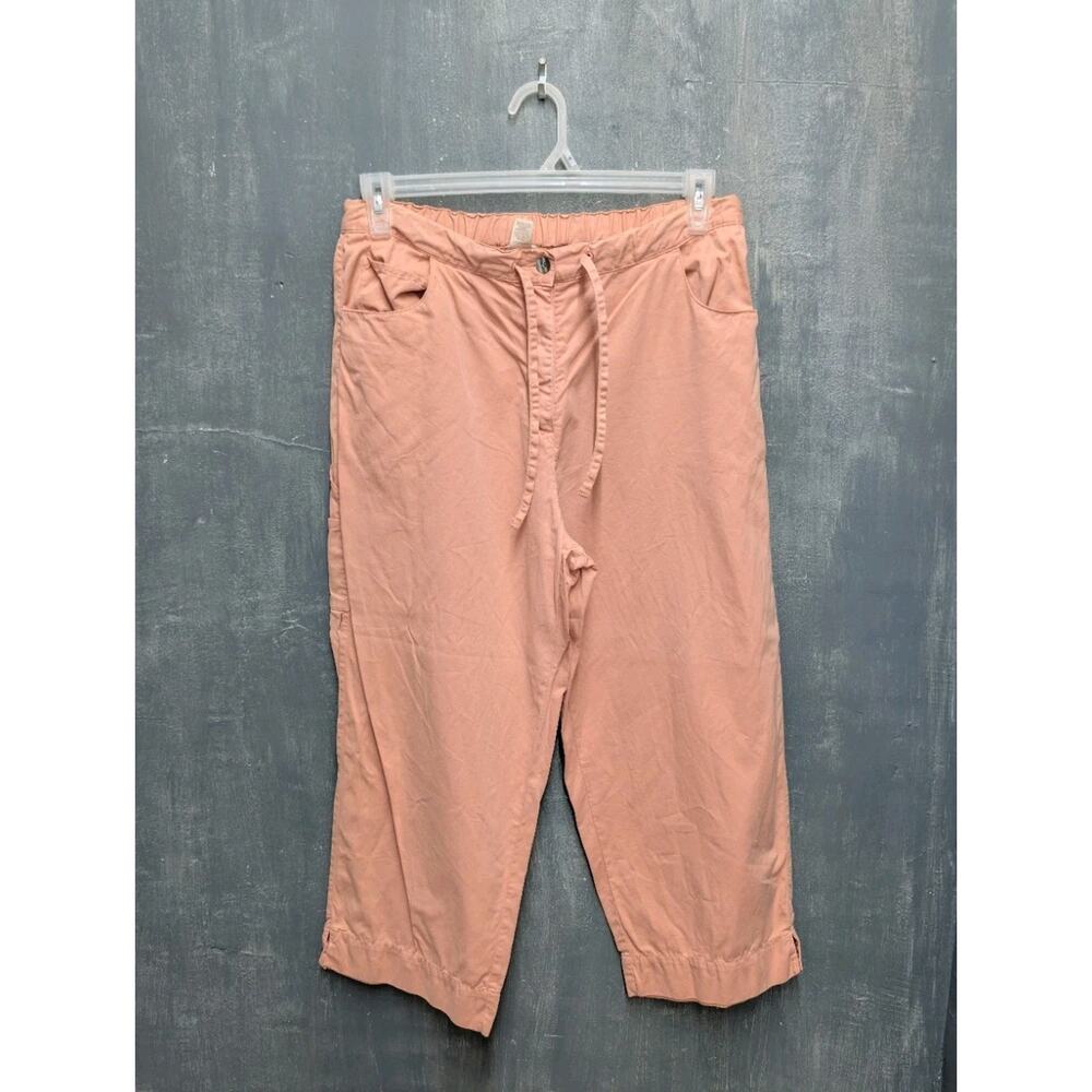 J Jill Coral Cropped Capri Carpenter Pants 12 petite